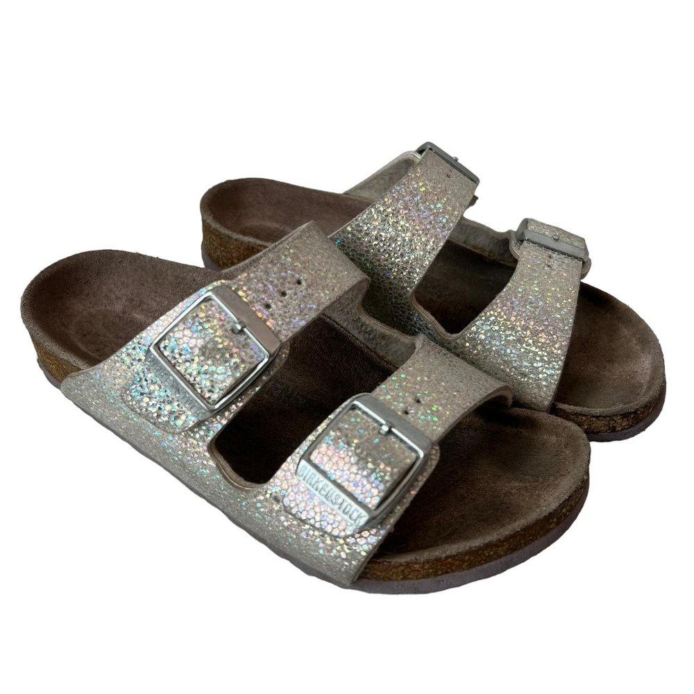Birkenstock Kids Sandals in Silver Glitter